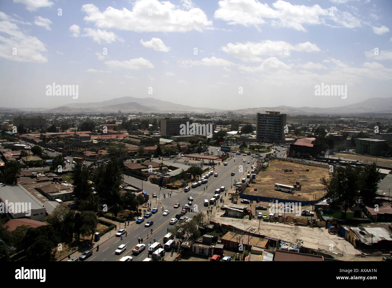 Mexiko sq., nationale Polizei Hq, Addis Ababa, Äthiopien Stockfoto