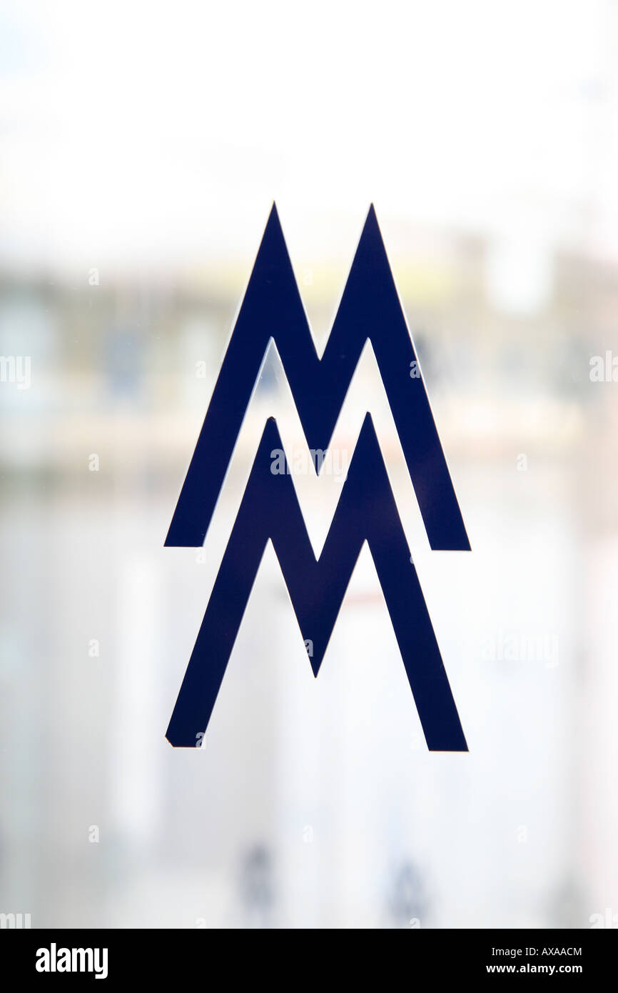 Leipziger Buchmesse Ausstellungshalle Symbol MM Messehalle Leipzig BRD Deutschalnd Deutschland Stockfoto