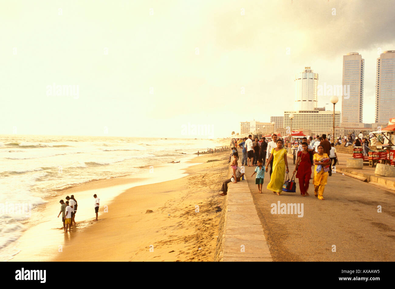 Galle Face Green Beach, Colombo Sri Lanka Stockfoto