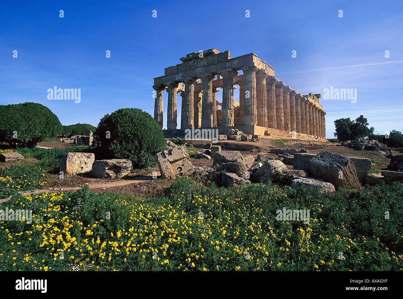 Heraion, Tempel der Hera, Selinunte, Sizilien Italien Stockfoto