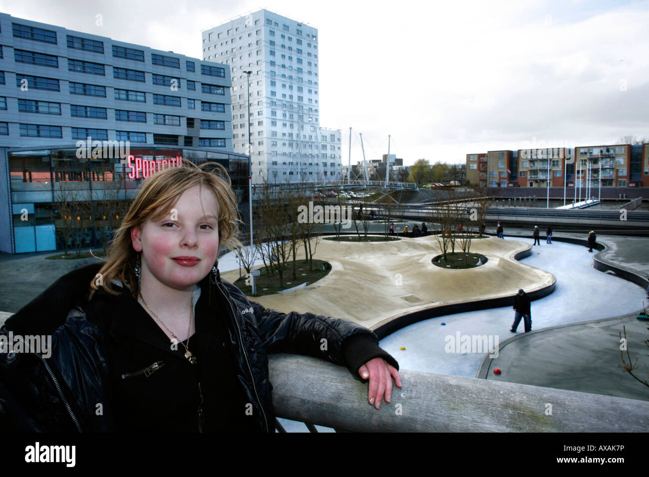 Stadt Almere wurde als die meisten hässliche Stadt in den Niederlanden denunziert. Stockfoto