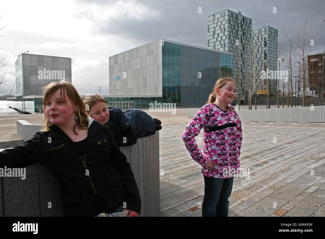 Stadt Almere hat als die meisten hässliche Stadt der Niederlande gewählt. Obwohl moderne Architektur und offene urban Developmen Stockfoto