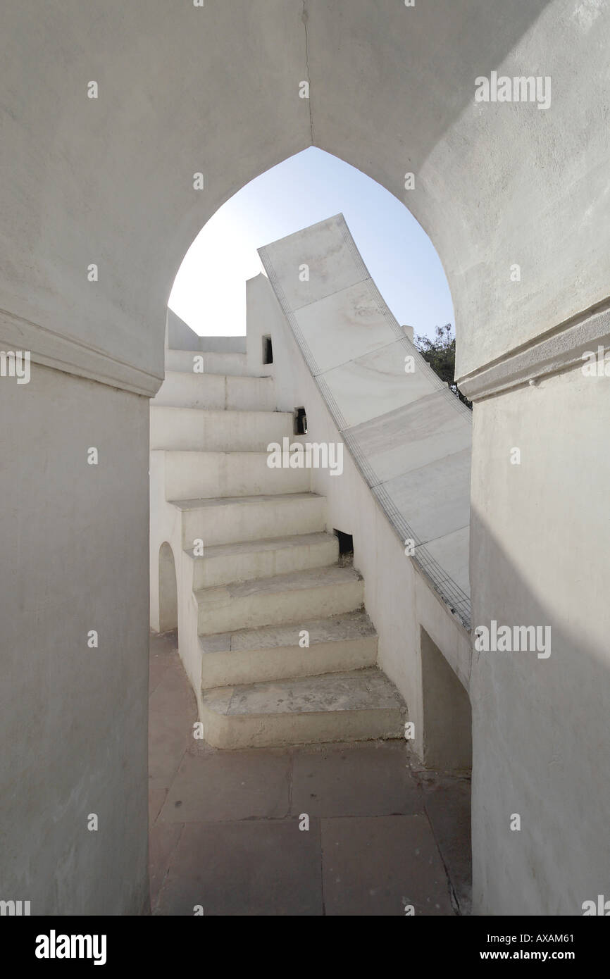 Jantar Mantar für 18. Jahrhundert Open-Air Sternwarte in Ujjain in Madhya Pradesh Indien Asien Stockfoto