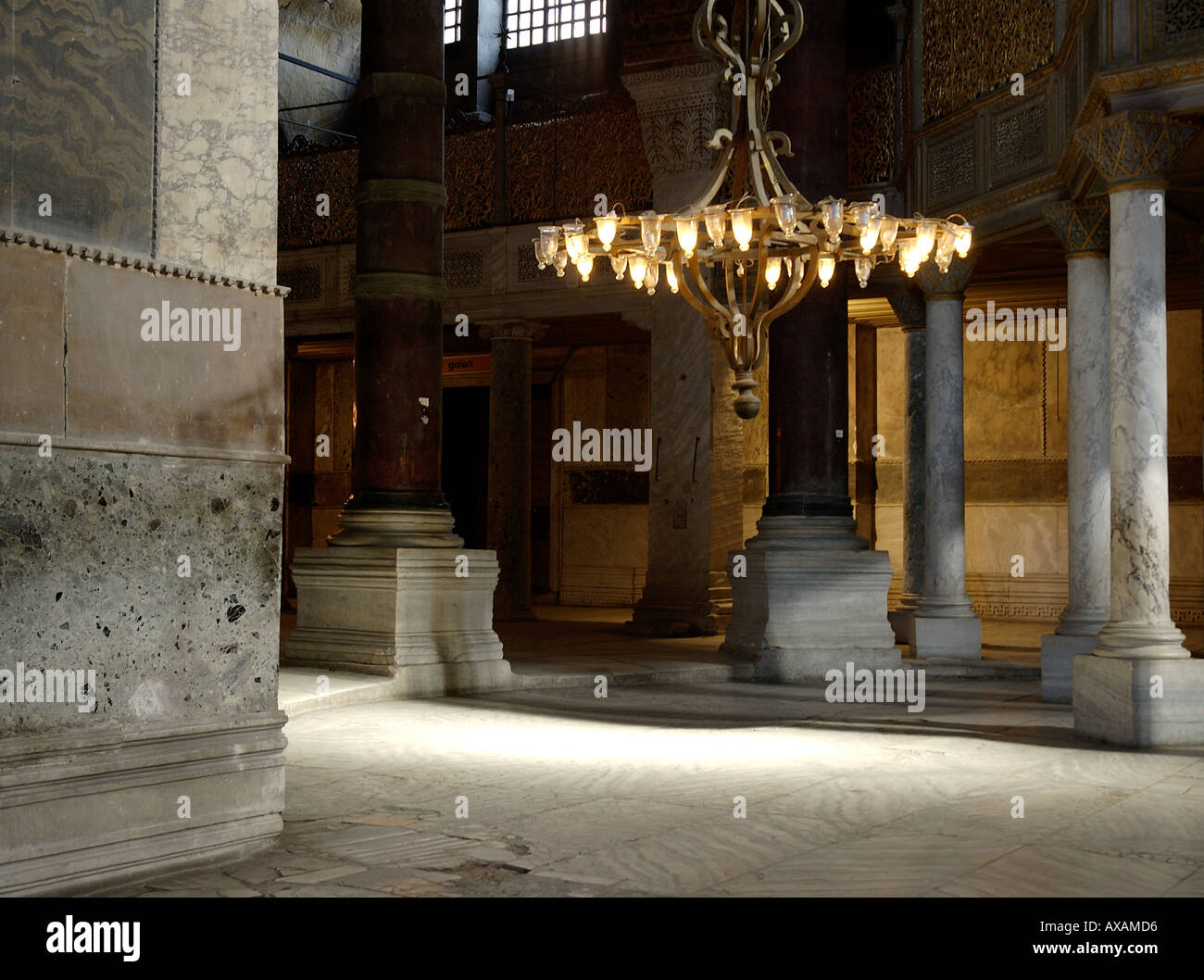 NMB74396 Innen Hagia Sophia Istanbul Türkei Stockfoto