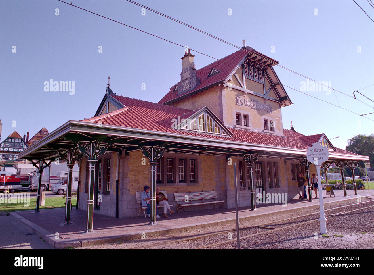 Bahnhof, De Haan, Belgien Stockfoto