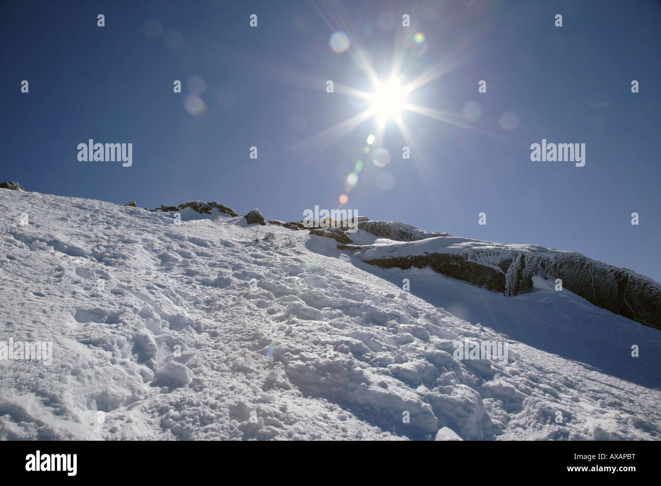 Franconia Ridge im Winter... White Mountains New Hampshire USA Stockfoto