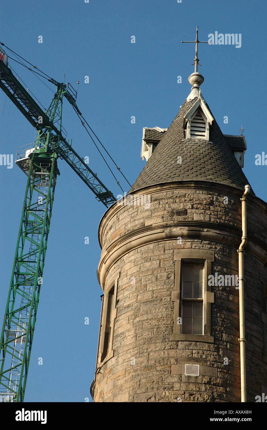 Bauarbeiten an der alten royal Infirmary in edinburgh Stockfoto