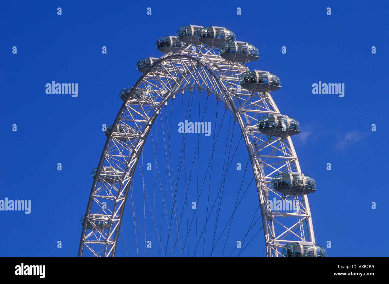 Das London Eye Riesenrad Karussell London England GB UK EU Europa eye35.com Stockfoto