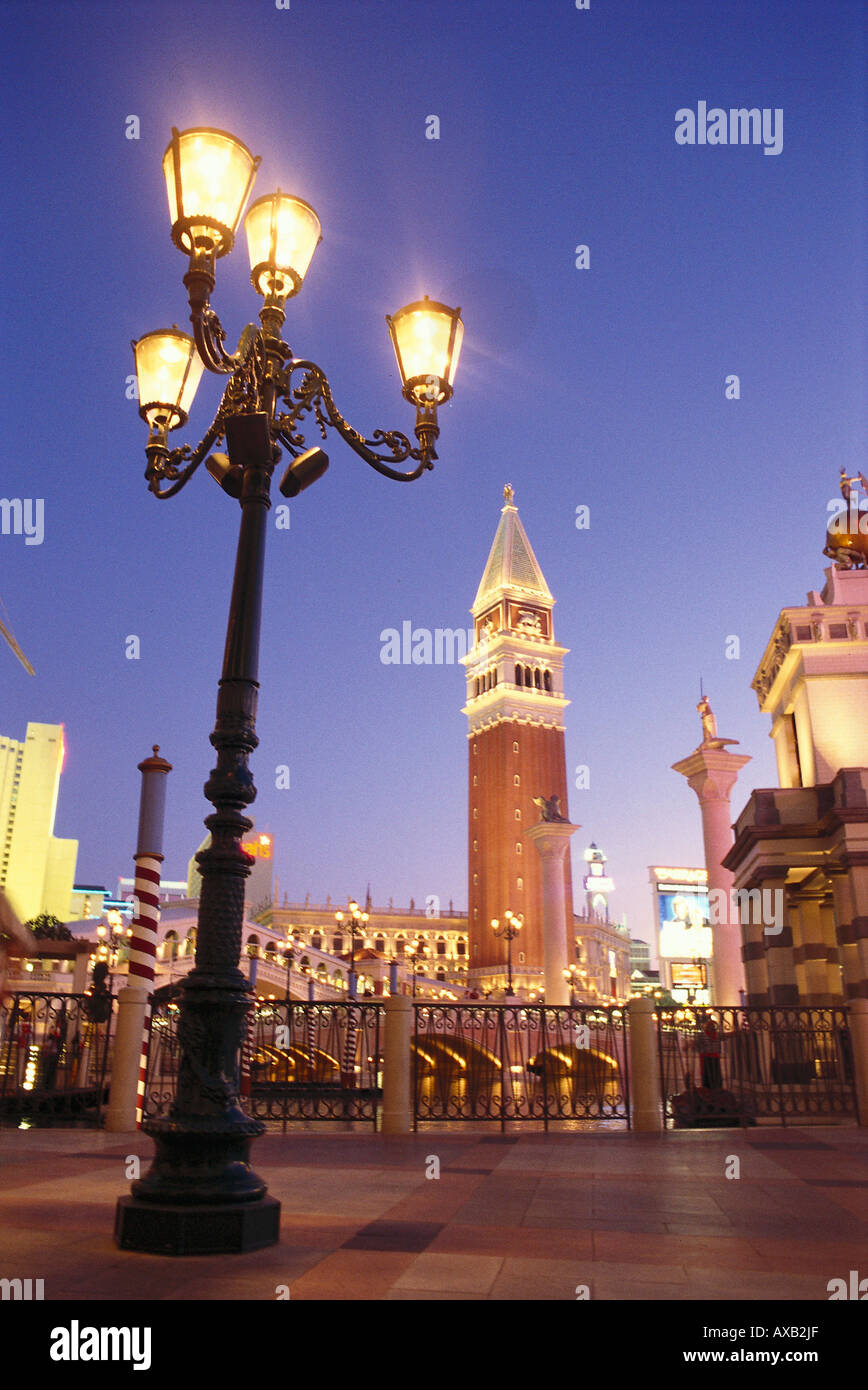 Laterne vor dem Venetian Resort Hotel, Las Vegas, Nevada, USA, Amerika Stockfoto