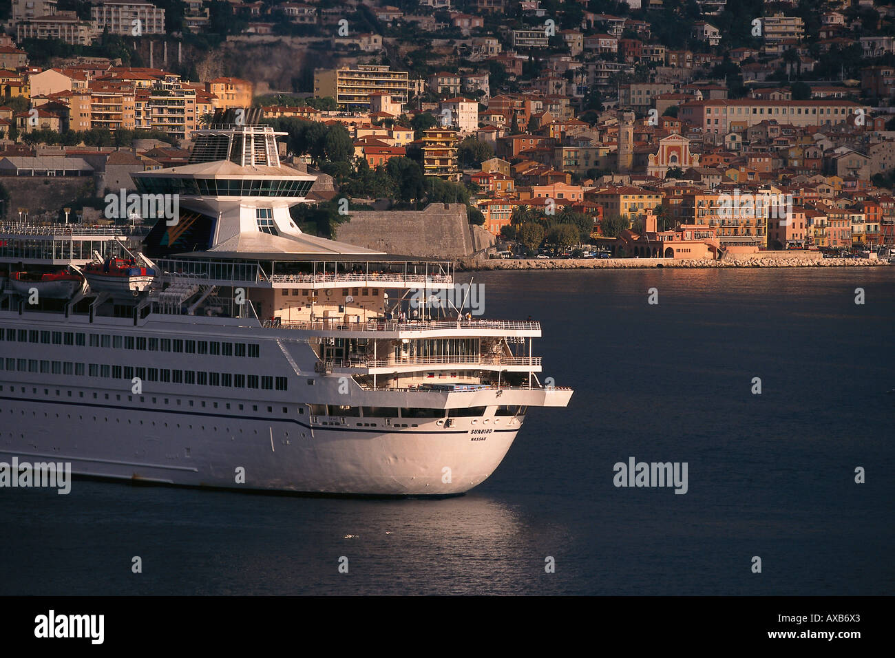 MS Sunbird Kreuzfahrt Schiff, Villefranche, Cote ´ Azur, Alpes Maritimes Provence, Frankreich Stockfoto