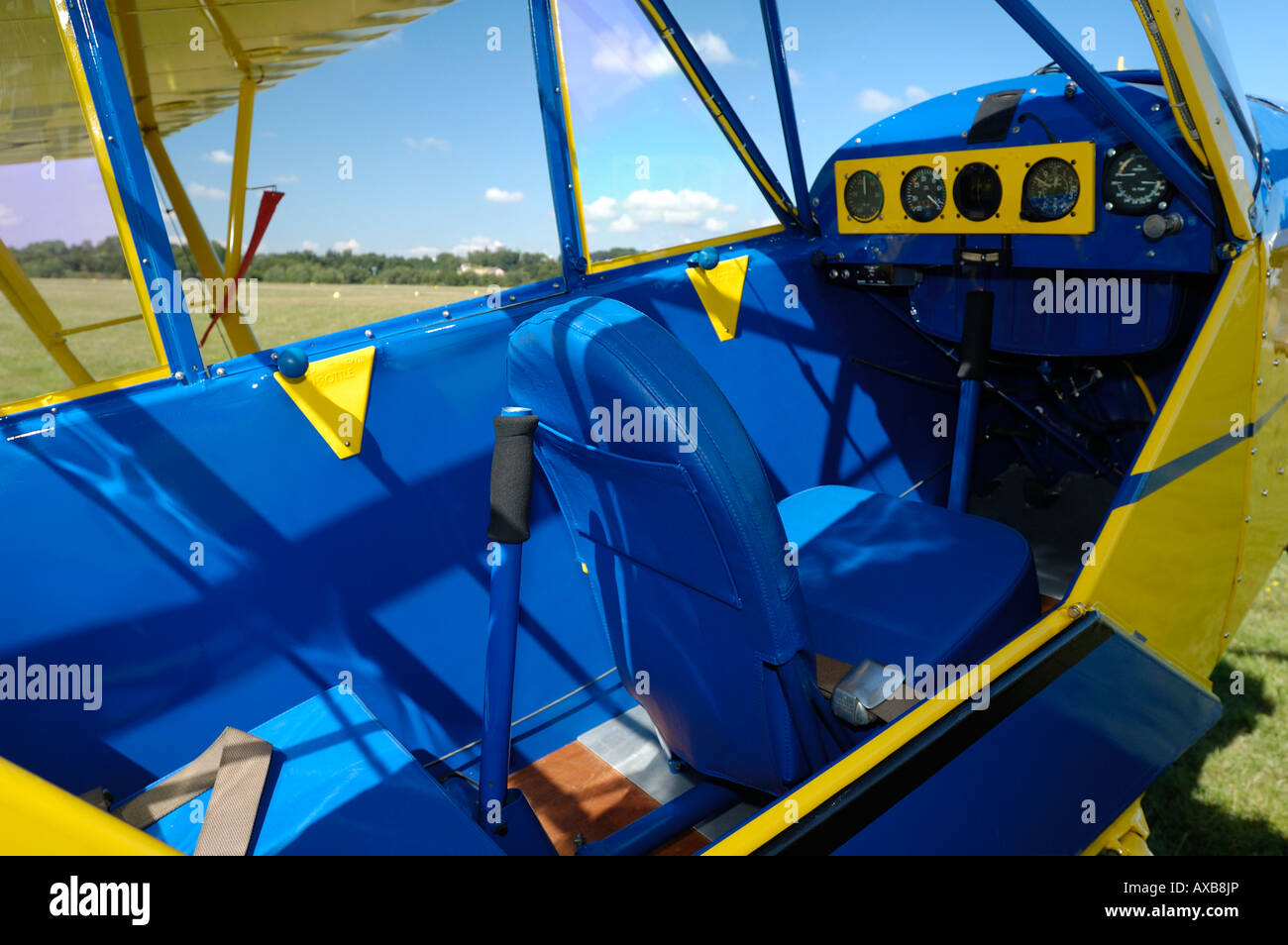 Piper Cub J 3 Cockpit Das Flugzeug Ist Eine Historische Und