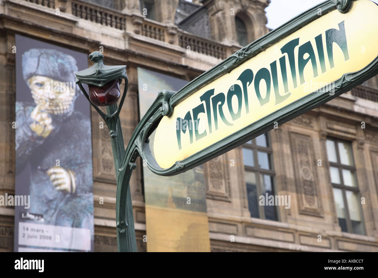 Palais Royal-Musée du Louvre Metrostation, Paris, Frankreich Stockfoto