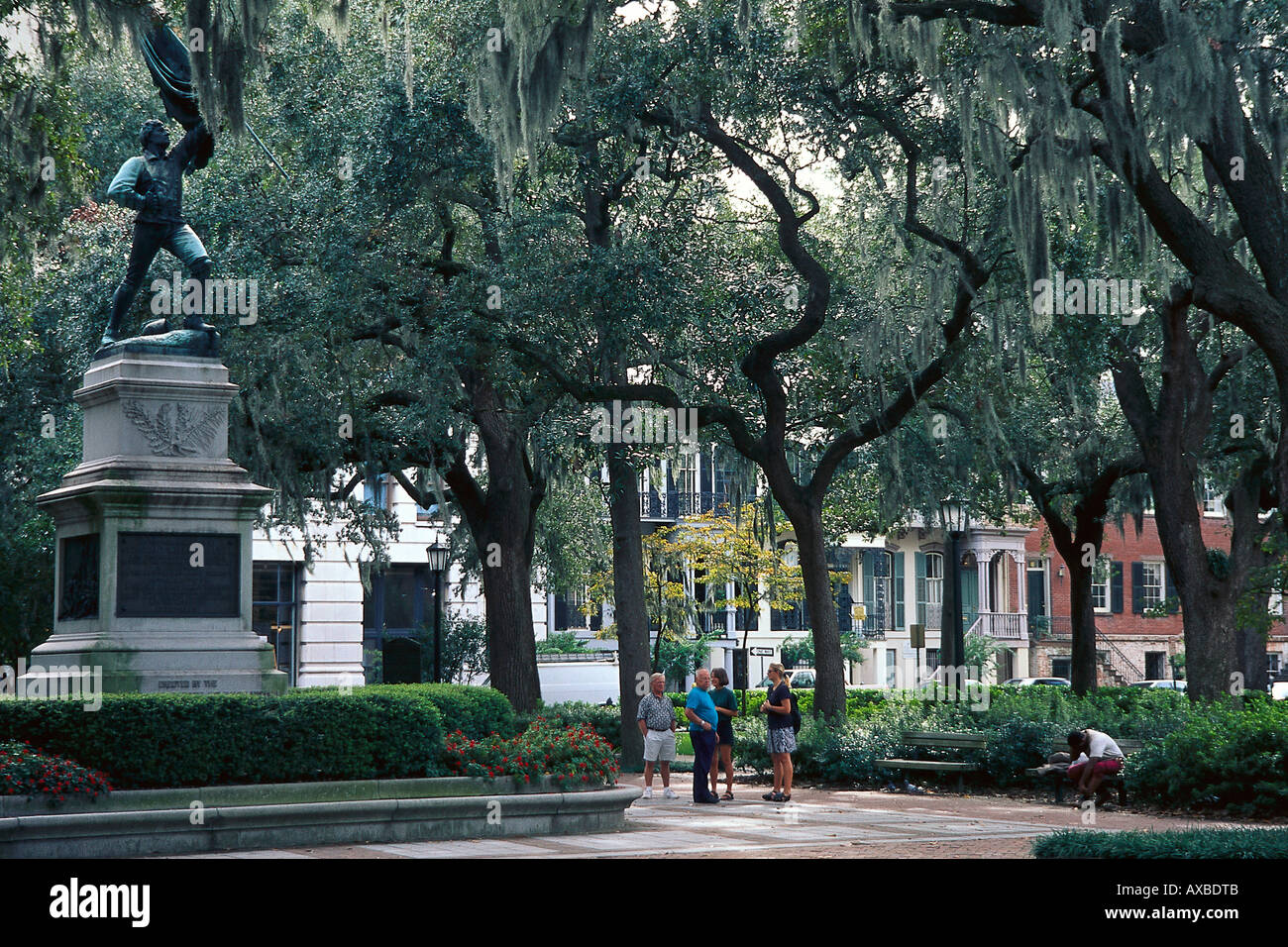 Denkmal, Altstadt, Savannah, Georgia, USA Stockfoto