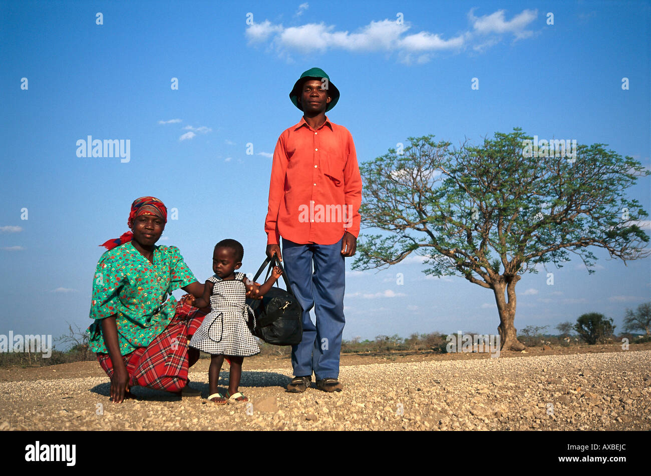 Familienporträt in der Nähe von Swasiland, Südafrika Stockfoto