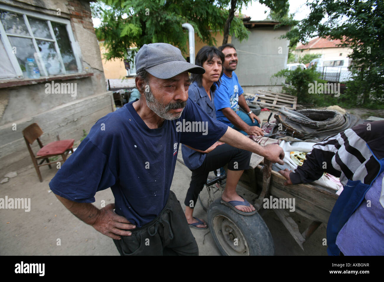 2 Millionen Roma leben in Bulgarien, das 10 der Bevölkerung Zigeuner oder Roma diskriminiert werden durch einheimische Bulgaren Stockfoto