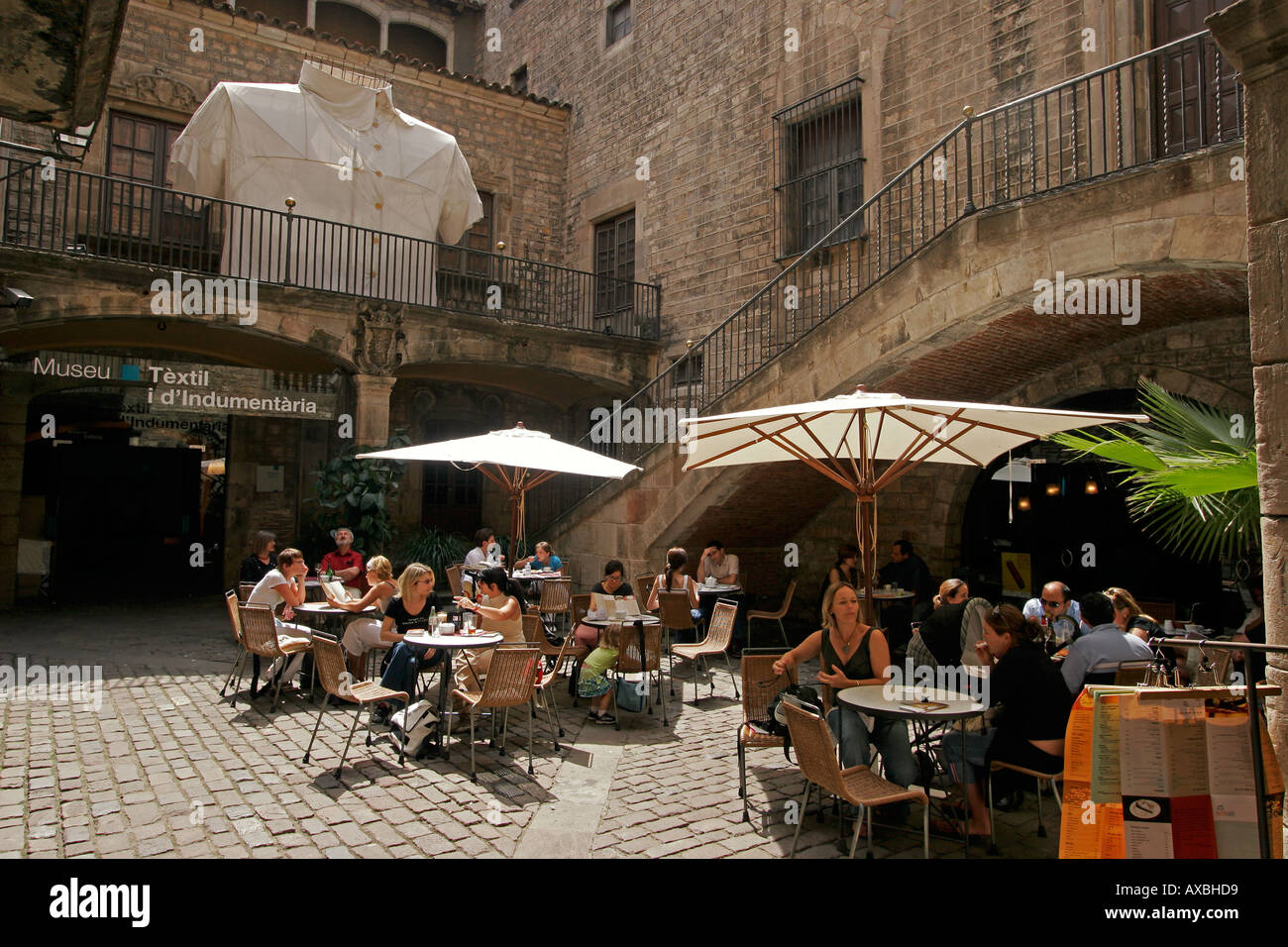 Spanien Barcelona Ribera Museu Textil ich Díndumentaria Stockfoto