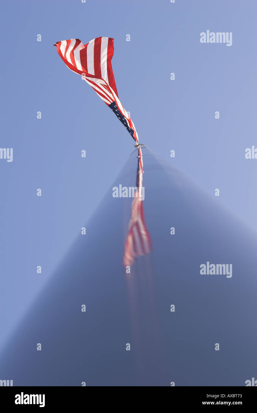 Flagge der Vereinigten Staaten auf der pole Stockfoto