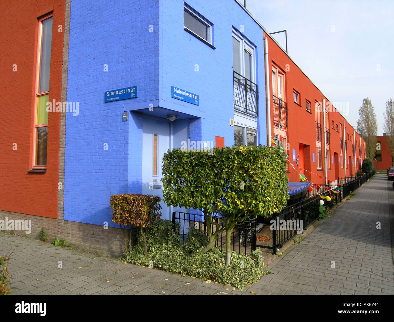 Wohnhäusern in Almere Buiten Niederlande Stockfoto