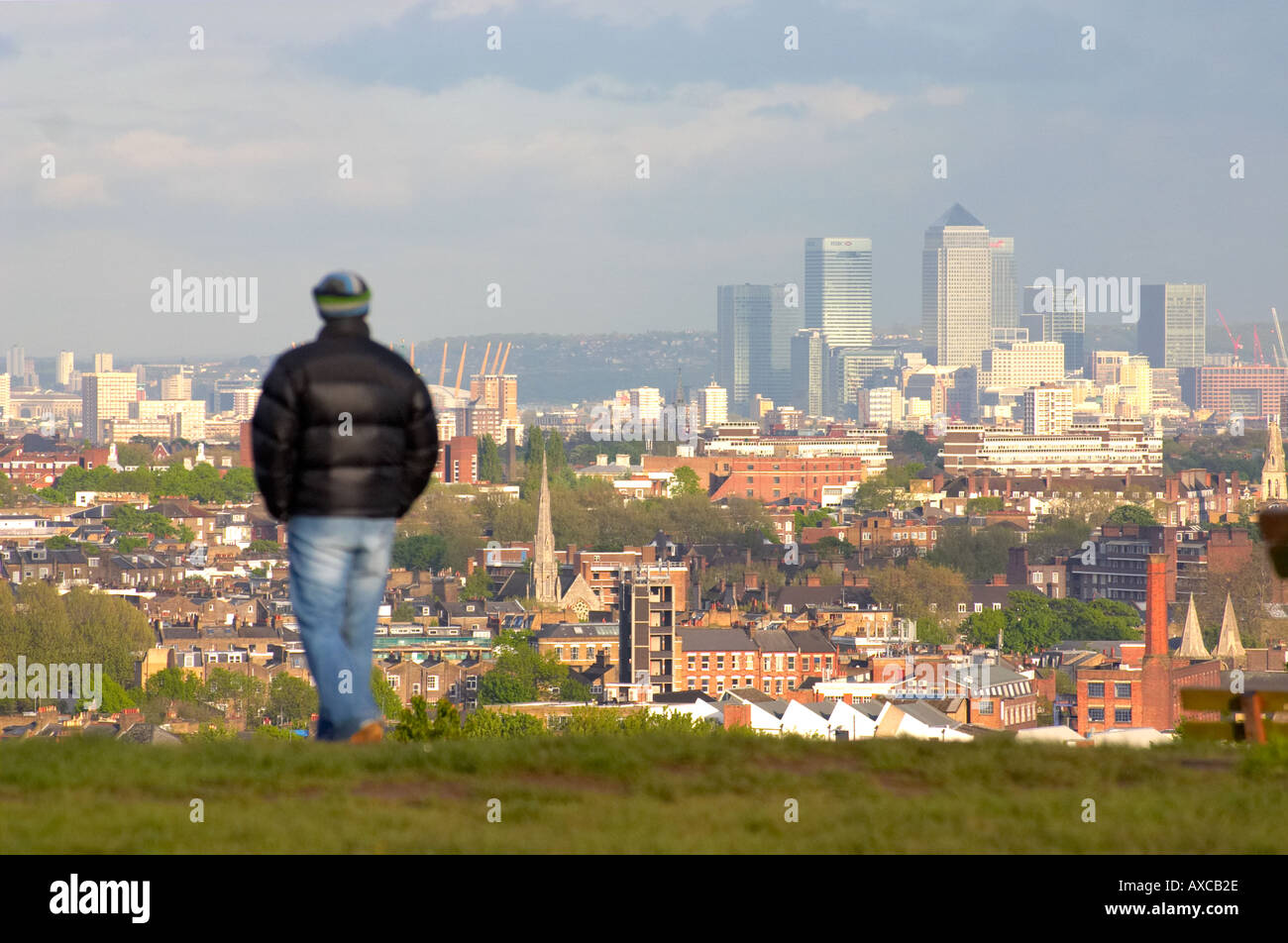 Blick über London UK von Hampstead Heath England Großbritannien Stockfoto