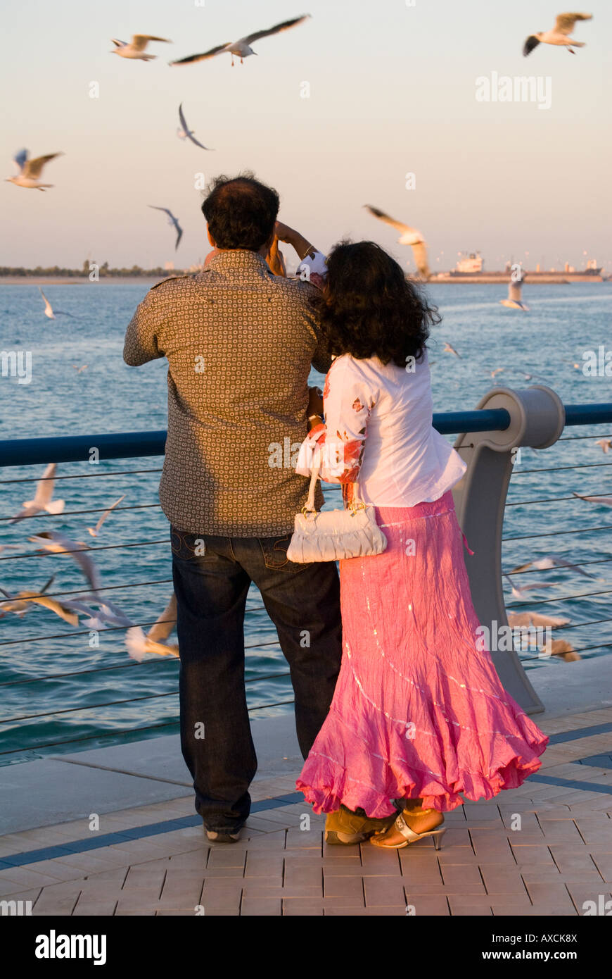 Paar Fotos Abu Dhabi unter Stockfoto