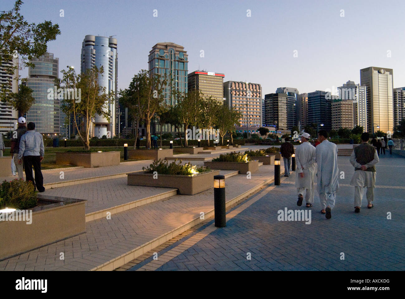 Skyline von Abu Dhabi Stockfoto