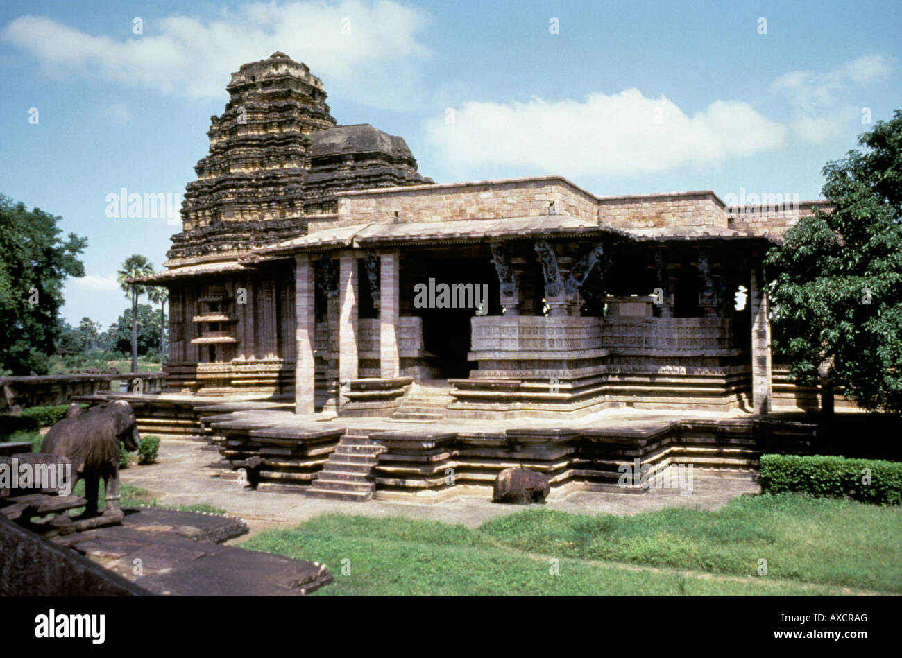 Palampet (Indien) Ramappa Tempel Blick aus Südosten. Stockfoto