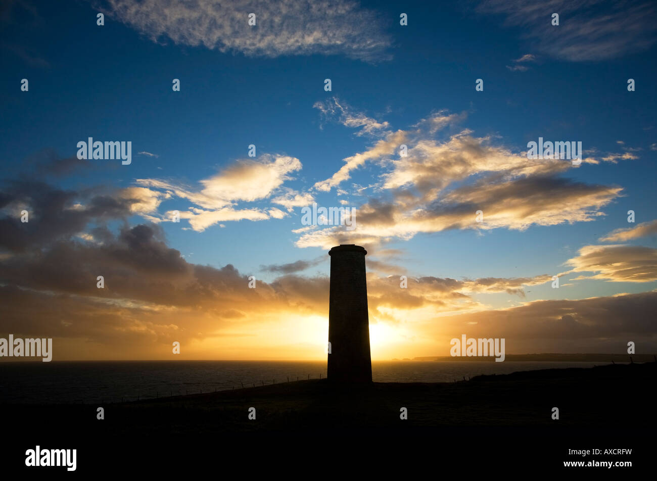 Versand Beacons am Eingang zum Tramore Bay, Brownstown Kopf, Grafschaft Waterford, Irland Stockfoto