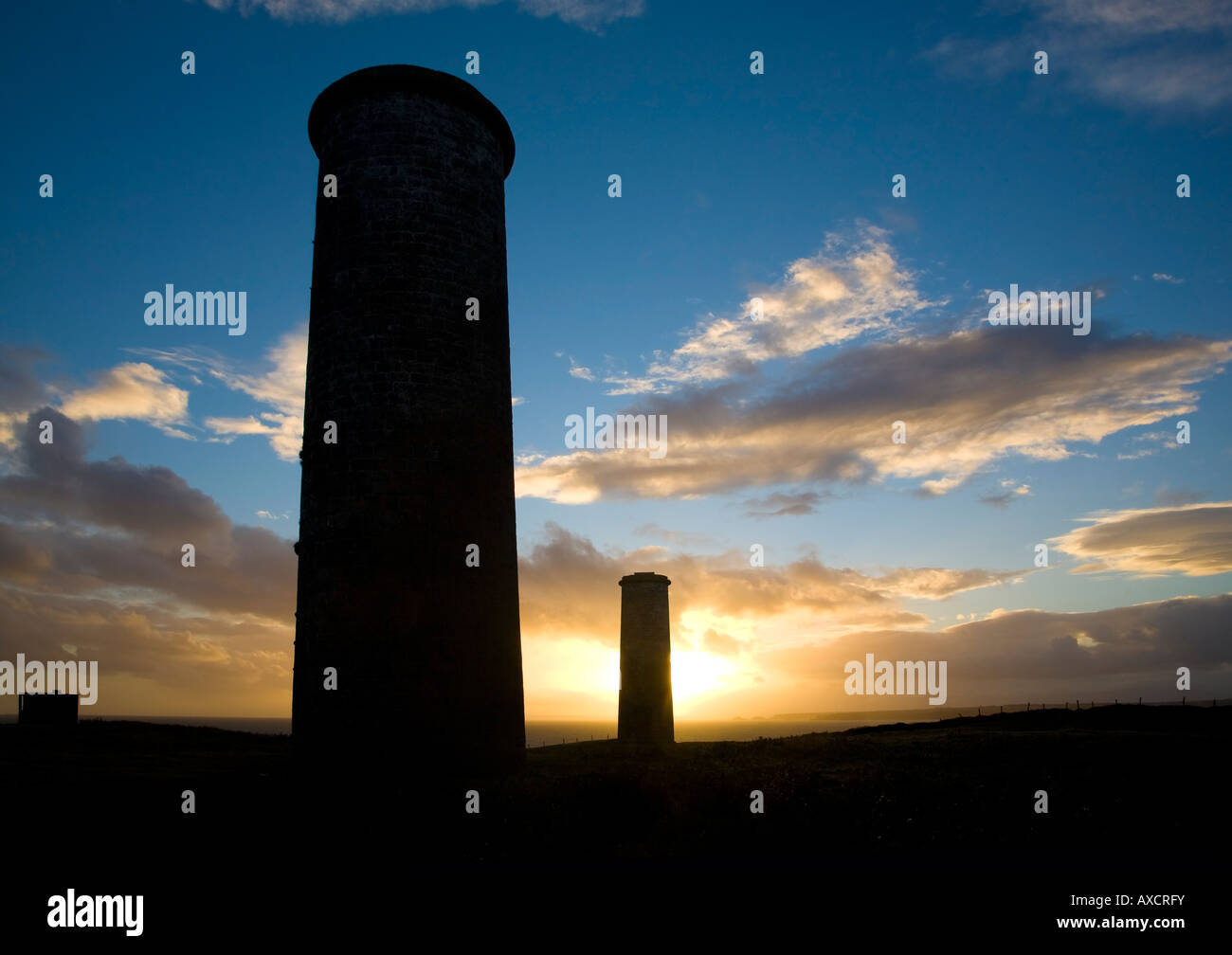 Versand Beacons am Eingang zum Tramore Bay, Brownstown Kopf, Grafschaft Waterford, Irland Stockfoto