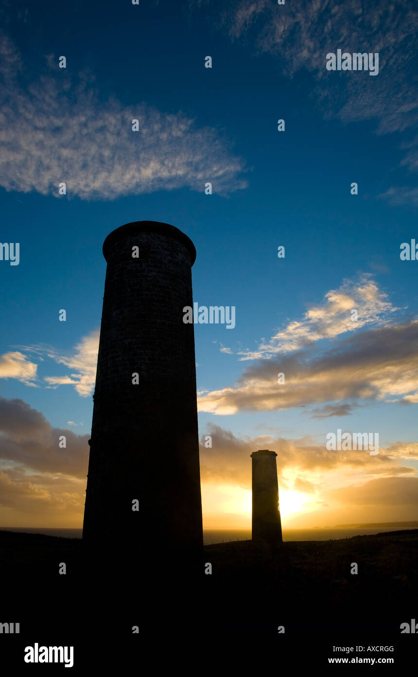 Versand Beacons am Eingang zum Tramore Bay, Brownstown Kopf, Grafschaft Waterford, Irland Stockfoto