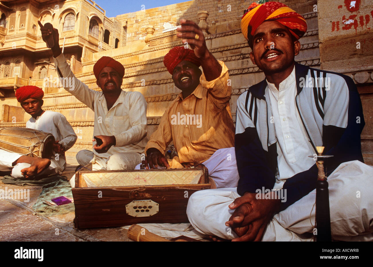 Rajasthani Musiker Jaisalmer, Rajasthan Indien Stockfoto