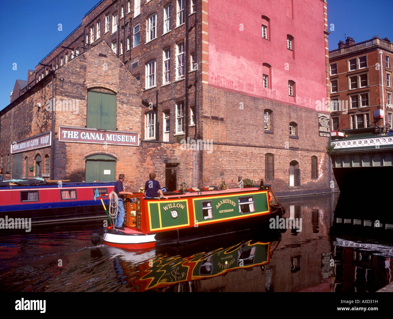 Nottingham schmalen Boot am Nottingham Beeston Kanal vorbei Kanalmuseum Stockfoto