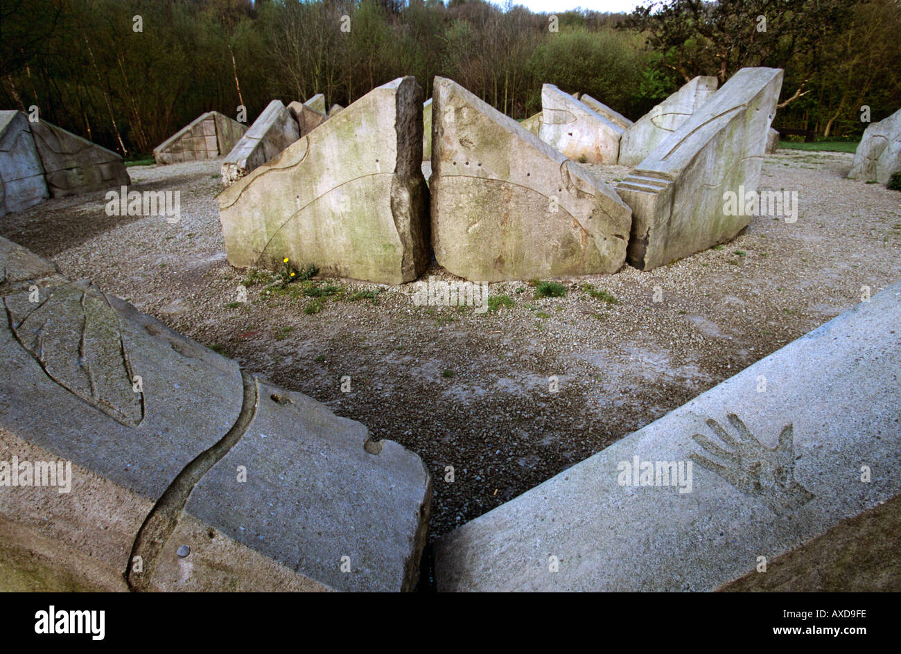 Stein Zyklus, Irwell Skulpturenweg in Lancashire England bury Stockfoto