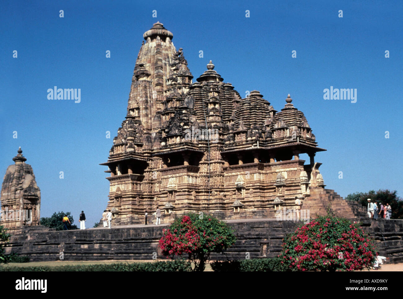 Khajuraho (Indien) Vishvanath Tempel Blick von Süd-Ost 1000 A.D. Madhya Pradesh, Indien Stockfoto