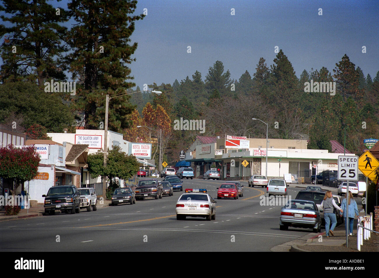 Oktober 2000 Paradies California USA Main street Stockfoto