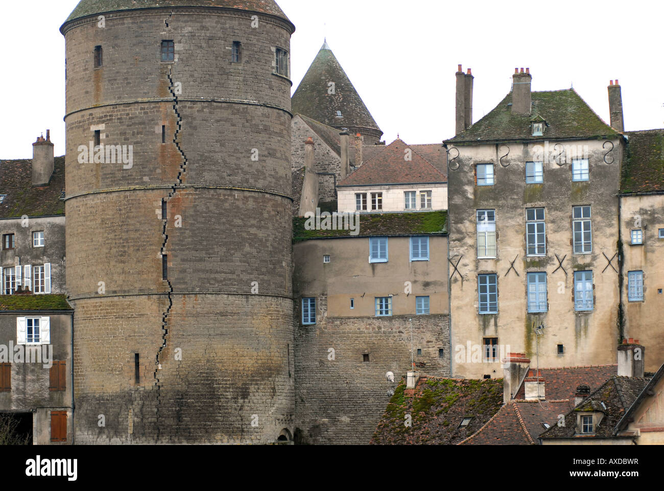 Semur En Auxois in Burgund Frankreich Stockfoto