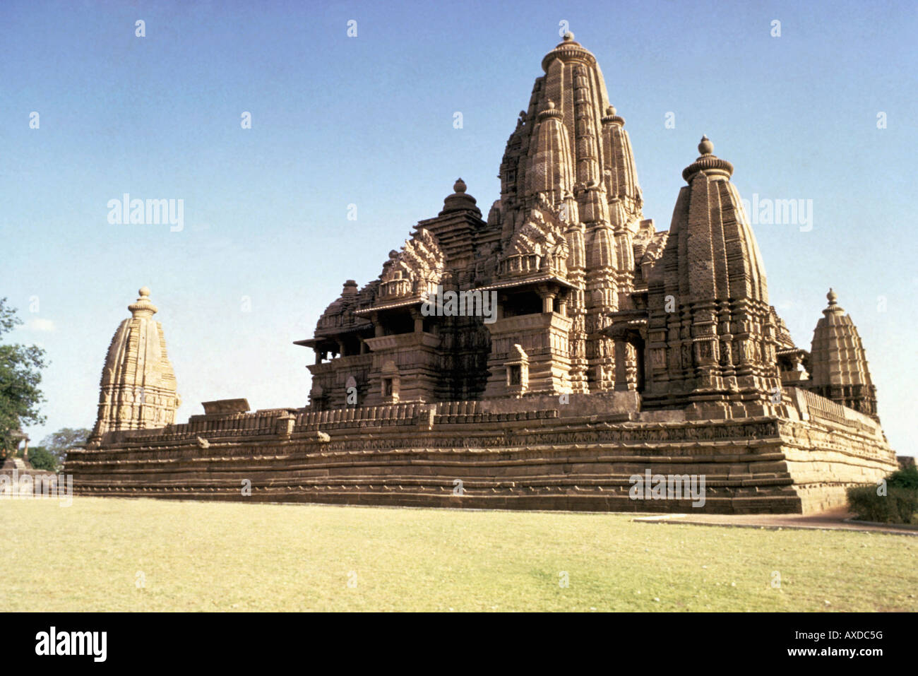Khajuraho (Indien) Laksmana Tempel Blick von Westen C. 950 A.D. Stockfoto