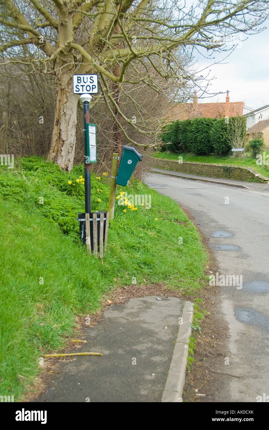 Ein ländliches Dorf Bushaltestelle Stockfoto