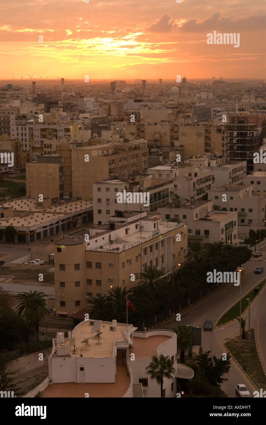 Gesamtansicht über die Stadt Tripolis Libyen Stockfoto