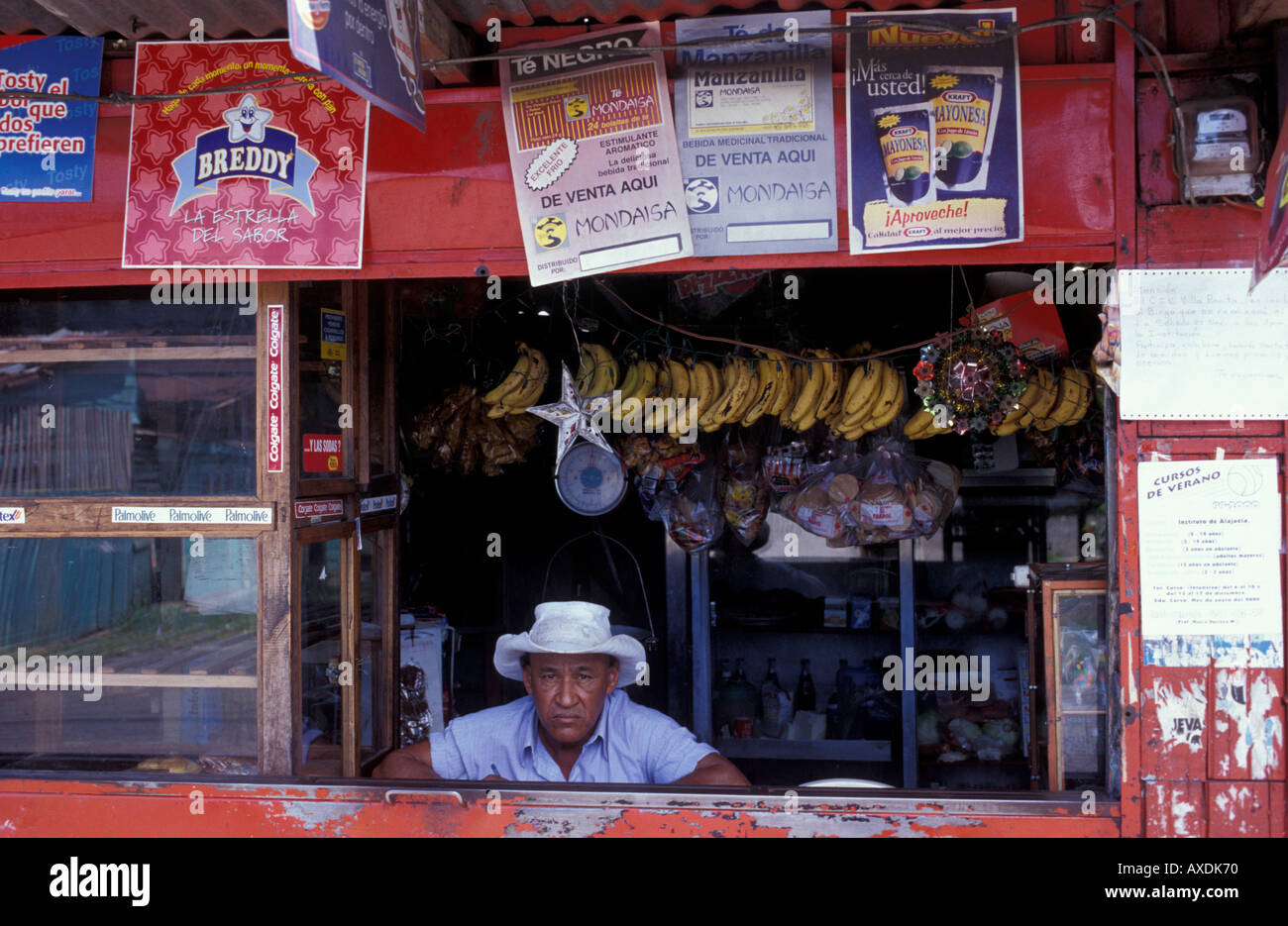 Straßenhändler, Costa Rica eine Person nur Bananen Stockfoto