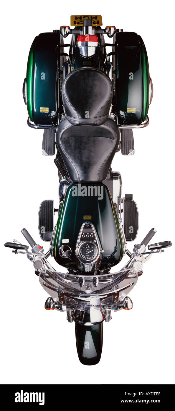 Custom Motorrad von oben Stockfoto