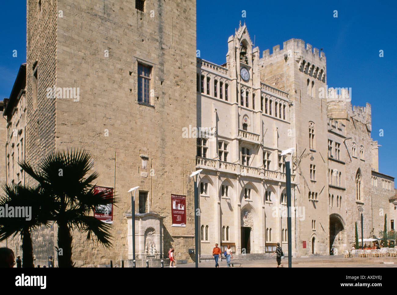 Palais des Archevêques Narbonne Aude Frankreich Languedoc Roussillon Stockfoto