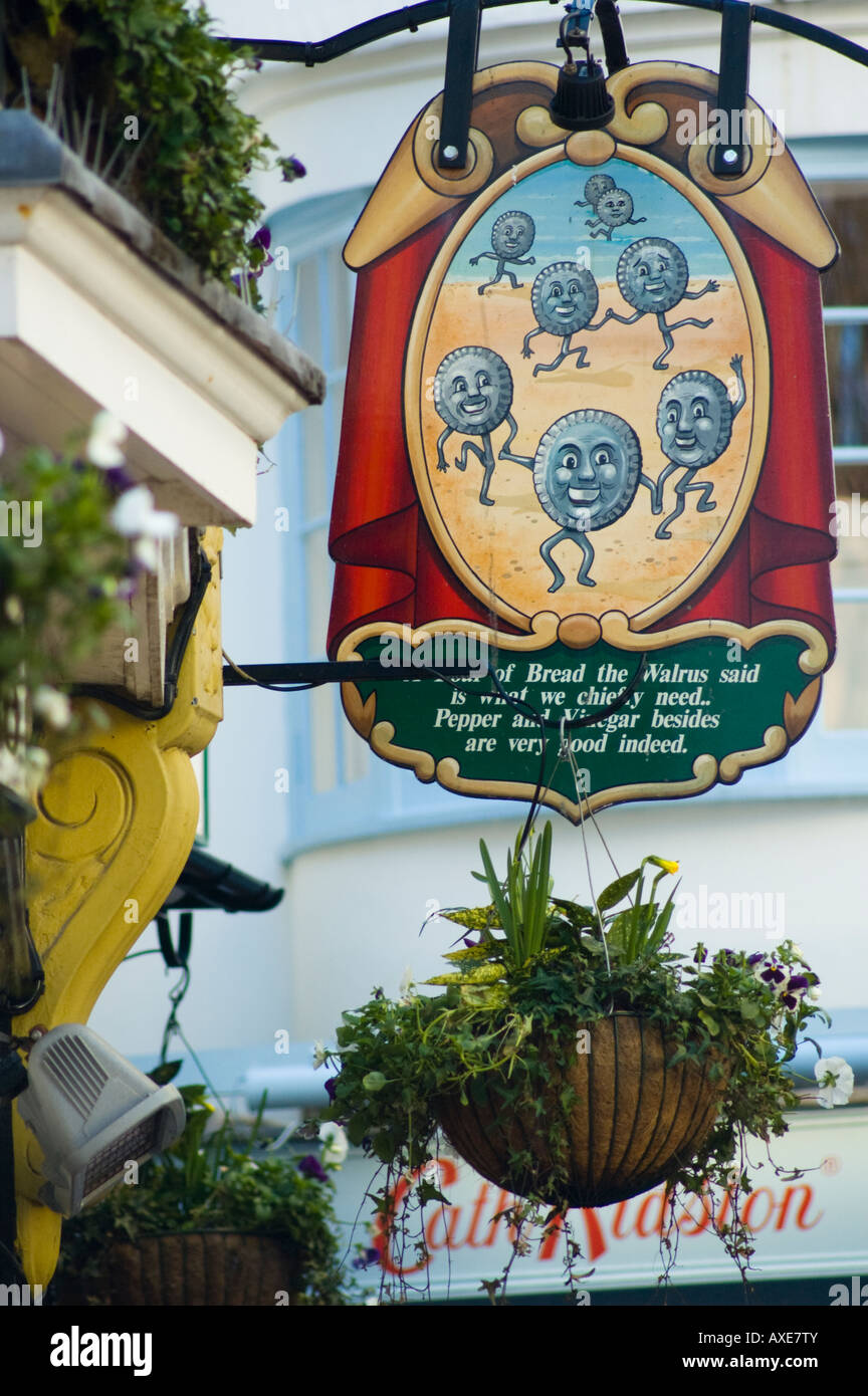 ein Restaurant-Zeichen in Brighton, E Sussex, England Stockfoto