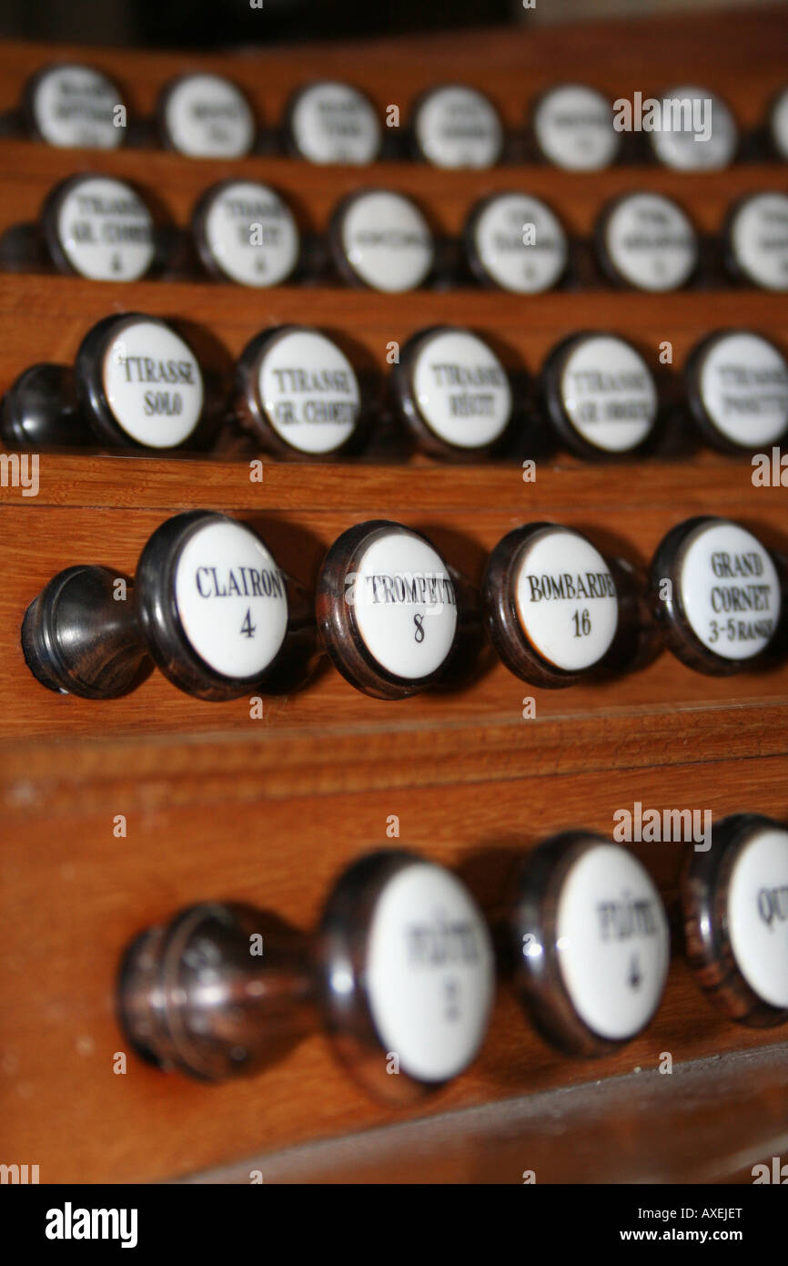 Orgel-Toolkit Nahaufnahme volles Orchester in einem instrument Stockfoto