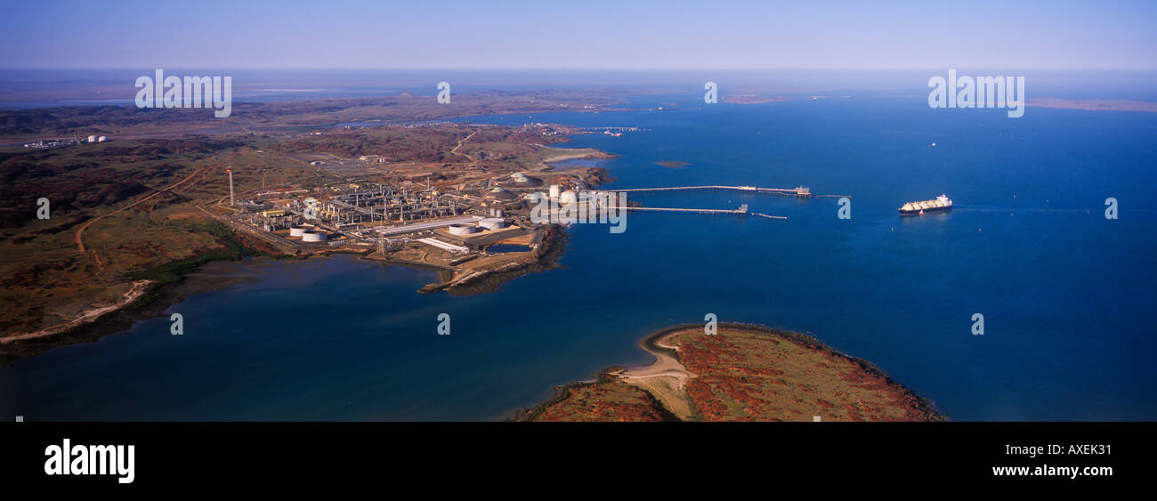 North West Shelf Venture Onshore-Gas-Anlage, Burrup-Halbinsel, Westaustralien Stockfoto