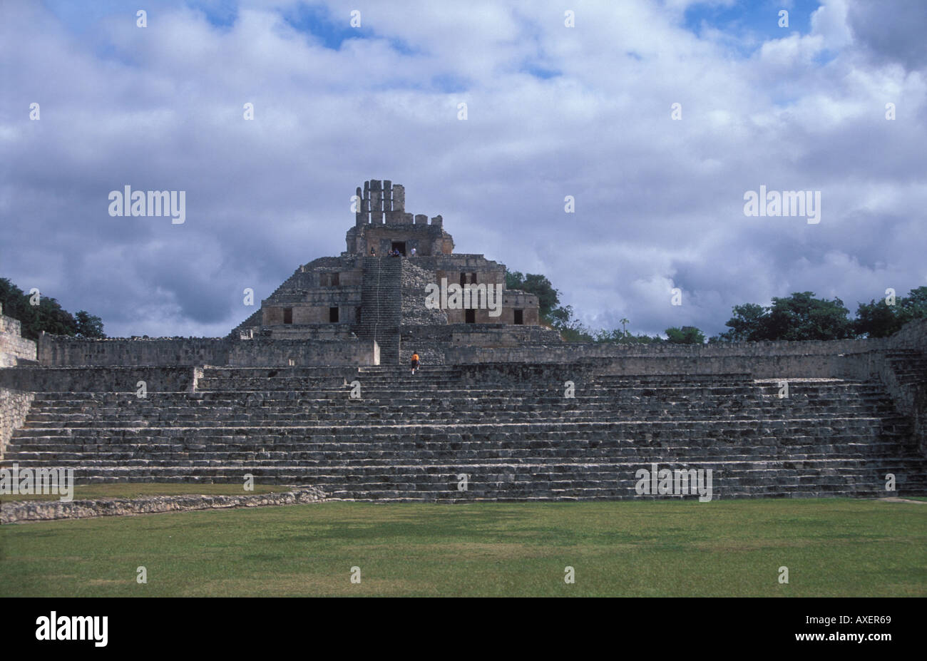 Grand Akropolis an Maya historischen Ort Edzna Halbinsel Yucatan Mexiko Stockfoto