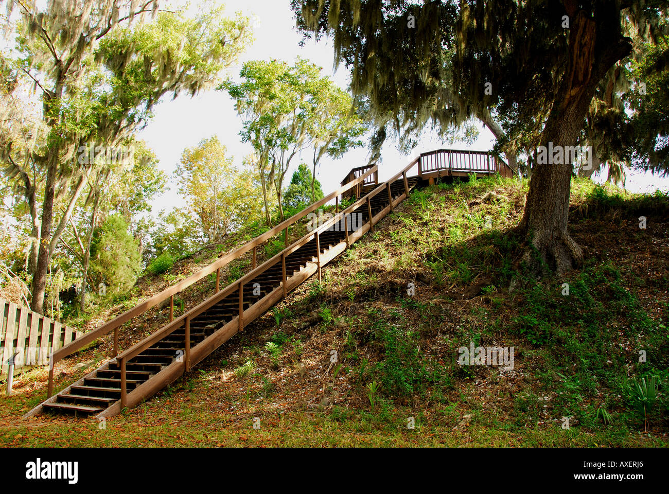 Florida Crystal River archäologischen Park Staatstempel Hügel A Stockfoto