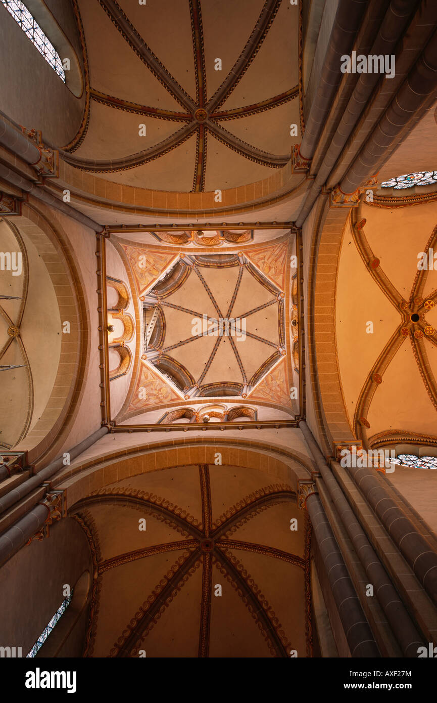 Essen-Werden, Stiftskirche St. Ludgerus, Gewölbe in der Vierung Stockfoto