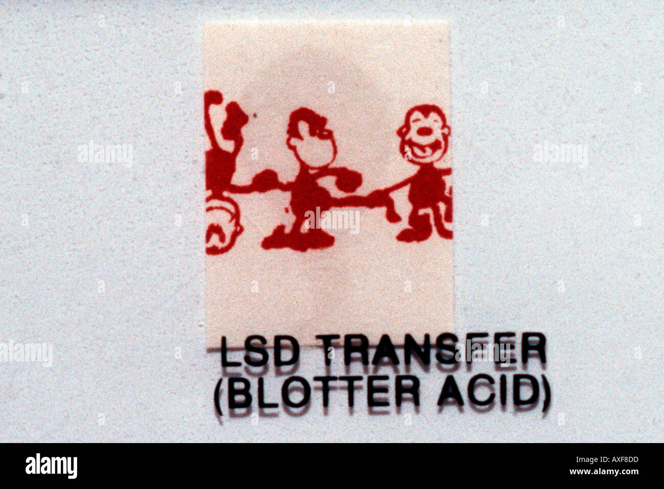 Beispiel für LSD Blotter Säure Stockfoto