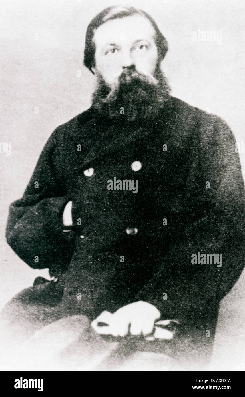Friedrich Engels, 1865 Porträt des kommunistischen Philosophen und Mäzen von Karl Marx im Alter von 45 Stockfoto