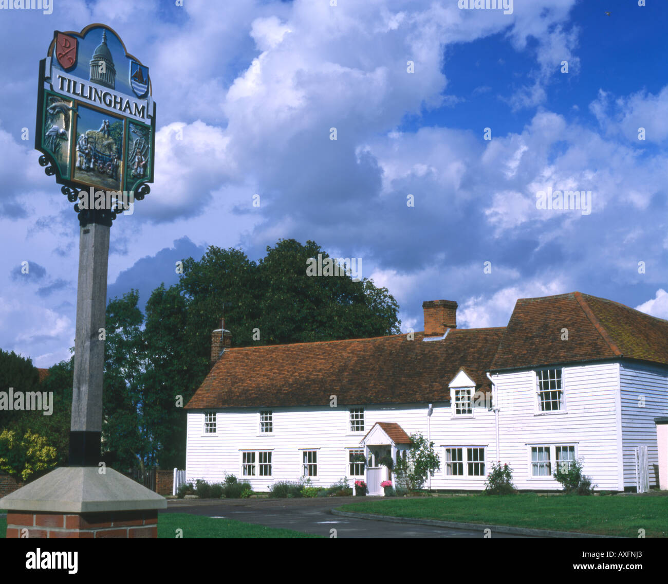 Dorfanger von Tillingham, Essex, England Stockfoto